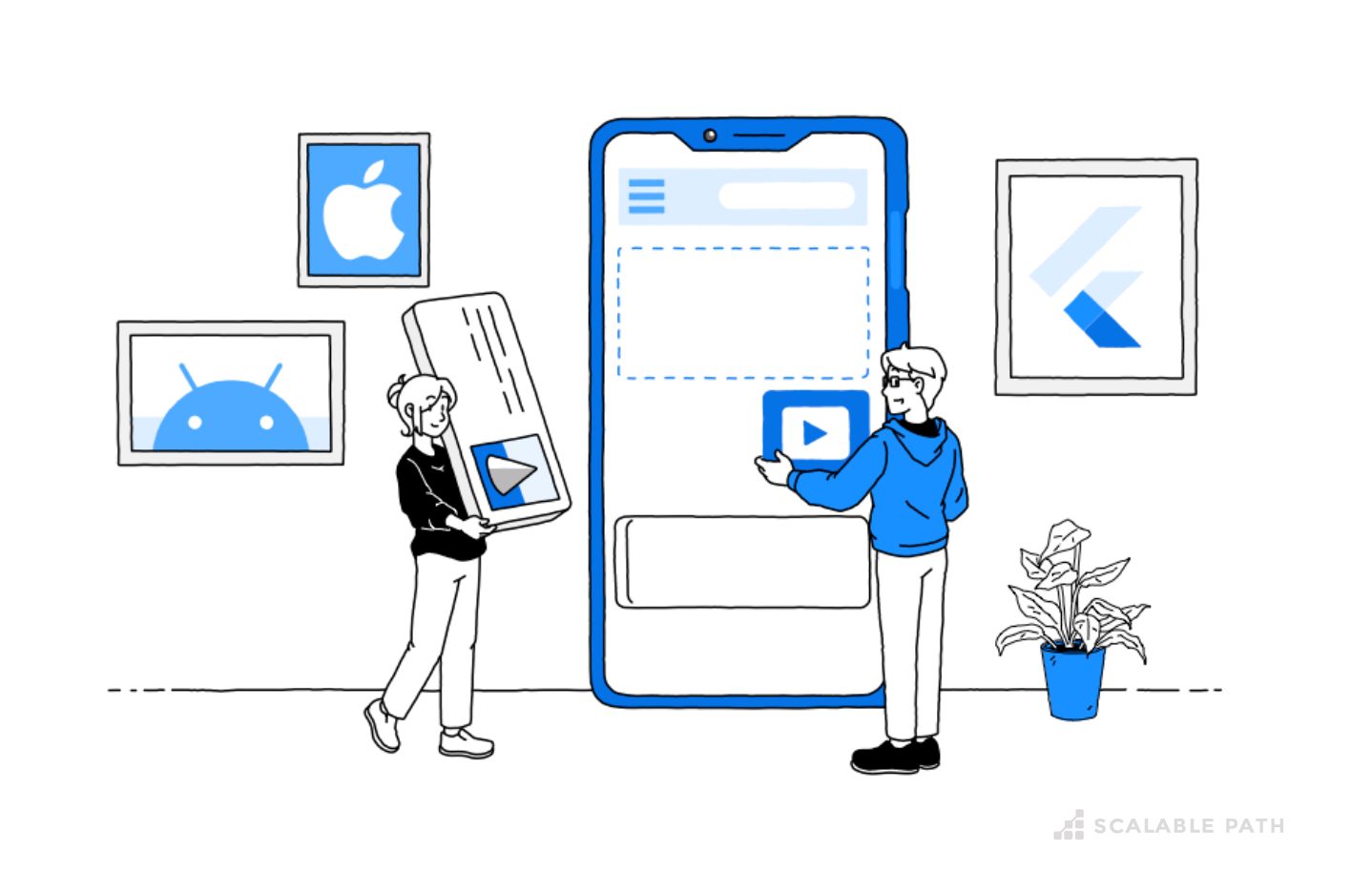 Developers deciding between Flutter and React Native for a mobile app development project