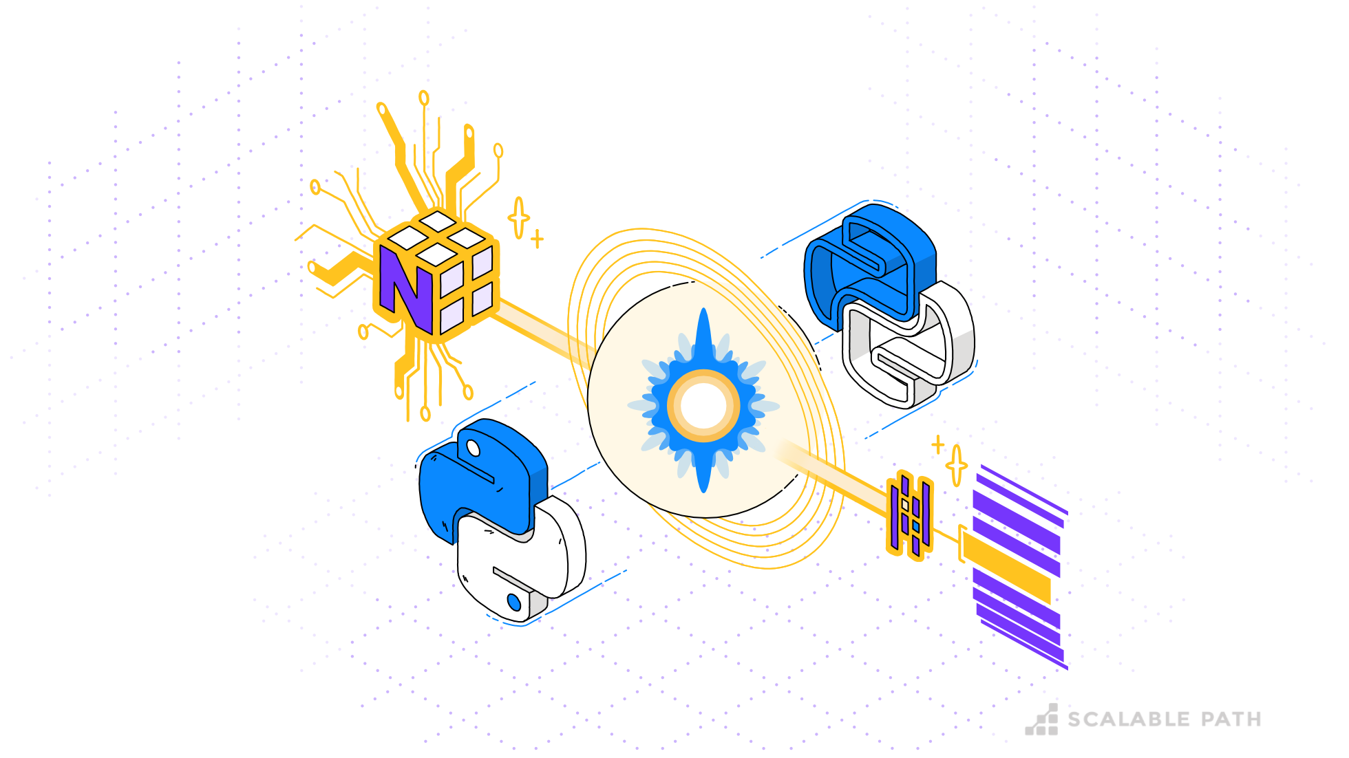 Illustration of popular Python libraries for machine learning and AI