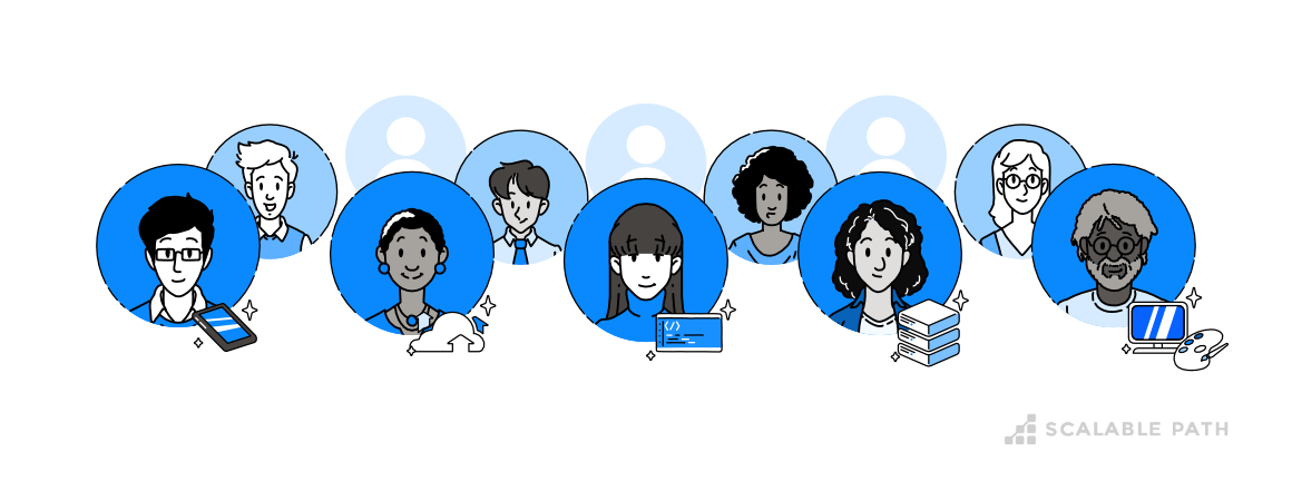 A diverse group of developers